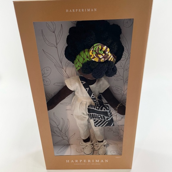 New!  Harperlman Handmade 14” Linen Doll Petite Collection Yumi Target - Picture 2 of 8